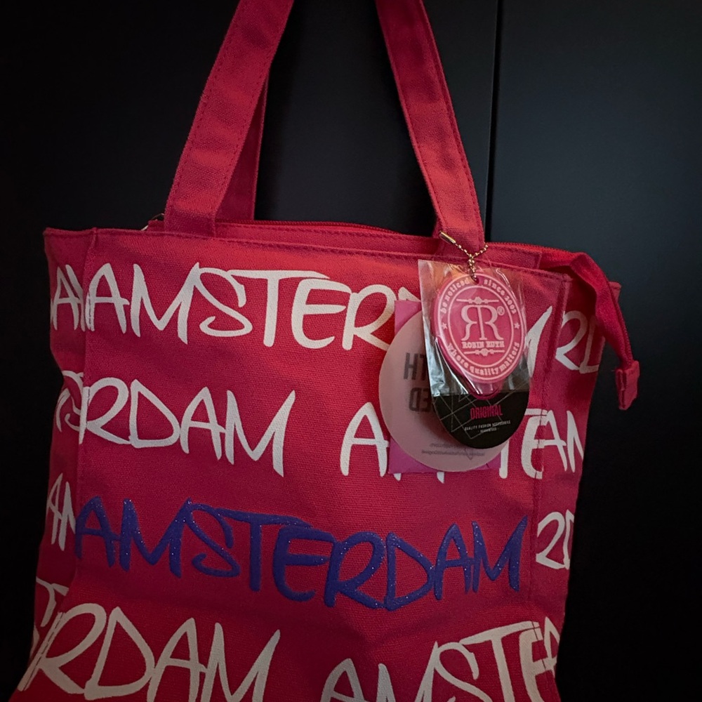 Roxy Hot Pink Amsterdam Logo Tote